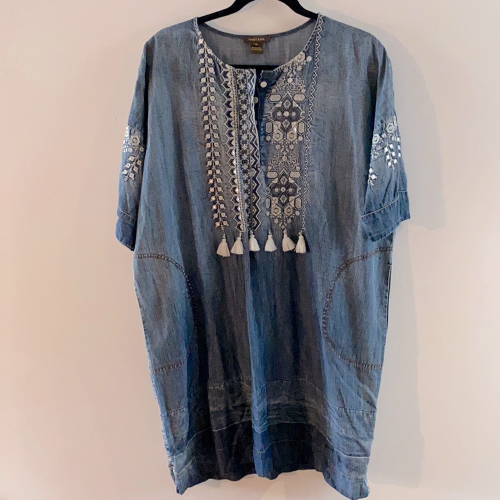 Anthropologie denim tunic dress
